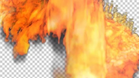 Animated fire-breathing dragon flames Stock Footage 55296390