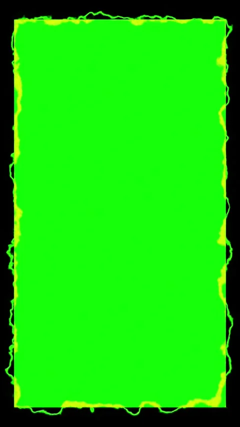 Animated Fire Flame Border Frame Vertical Green Screen Mobile Story Overlay Loop Stock Footage 336912744