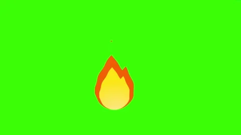 Animated fire small fire candle green screen alpha looping fire 4k Stock Footage 265926444