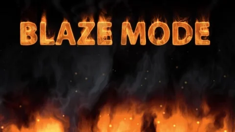 Animated Fire Text Blaze Mode with Ground Flames and Smoke Stock Footage 340259954