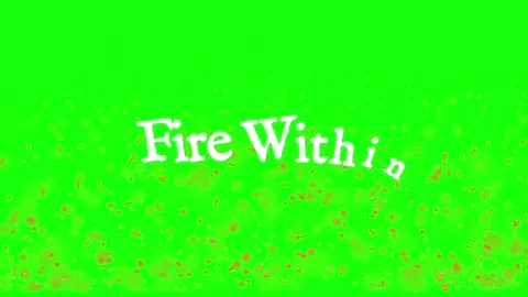 Animated fire within text overlay with glowing particle effects on green screen Stock Footage 338388161