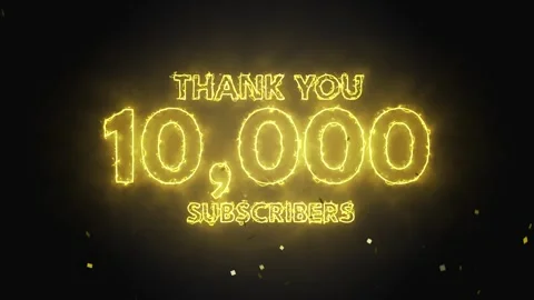 Animated Fireworks Counting to 10,000 Subscribers Celebration - Festive Miles 動画素材 302734937