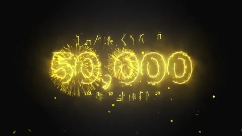 Animated Fireworks Counting to 50,000 Subscribers Celebration - Festive Miles 스톡 동영상 302734940