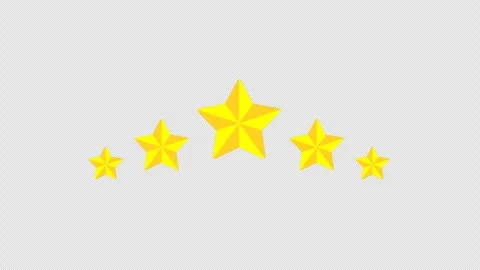 Animated five star rating customer review concept on alpha background. Stock Footage 265436080