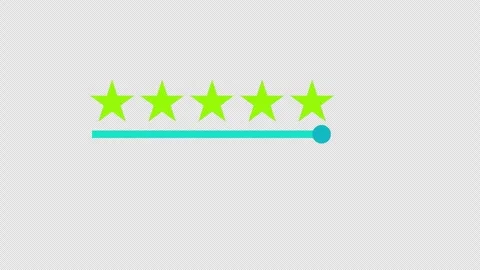 Animated five Star Rating Feedback Customer Satisfaction Motion Graphics with Go Stock Footage 317050816