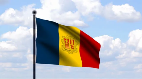 Animated Flag of Andorra Stock-Footage 24364558