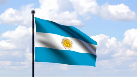 Animated Flag of Argentina Stock-Footage 24362223
