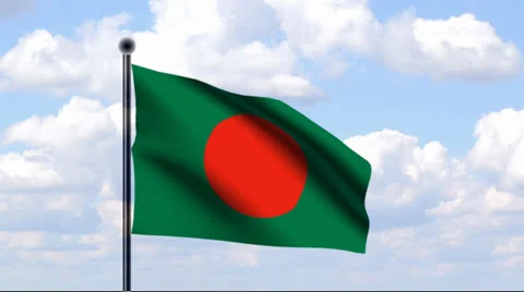 Animated Flag of Bangladesh Stock Footage 24491896