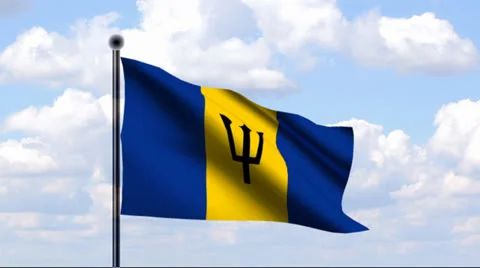 Animated Flag of Barbados Stock-Footage 24491915