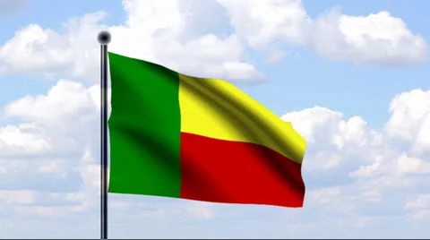 Animated Flag of Benin Stock Footage 24493616