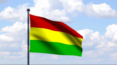 Animated Flag of Bolivia Stock Footage 24493718