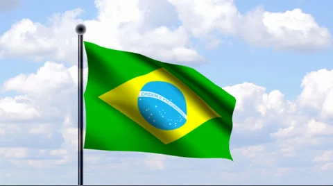 Animated Flag of Brazil Stock-Footage 24495215