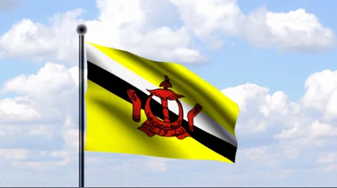 Animated Flag of Brunei Stock-Footage 24495367