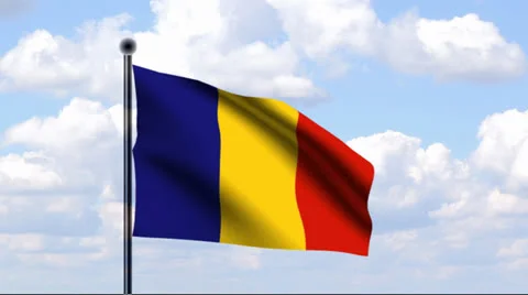 Animated Flag of Chad Stock Footage 25739318
