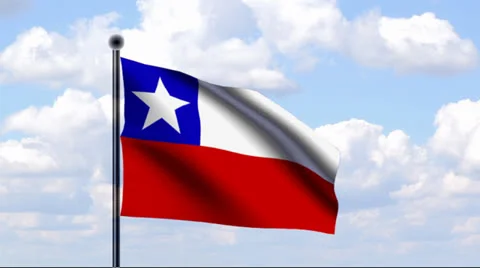 Animated Flag of Chile Stock Footage 24634702