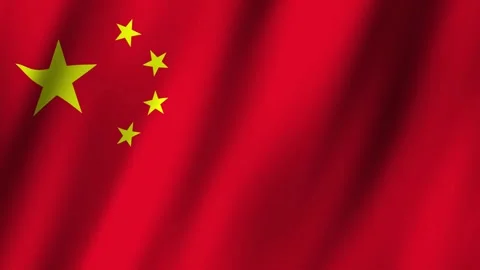 Animated Flag China 4k video Stock Footage 291600531