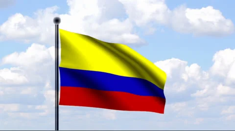 Animated Flag of Colombia Stock Footage 25510917