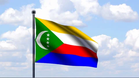 Animated Flag of Comoros Stock Footage 25510998