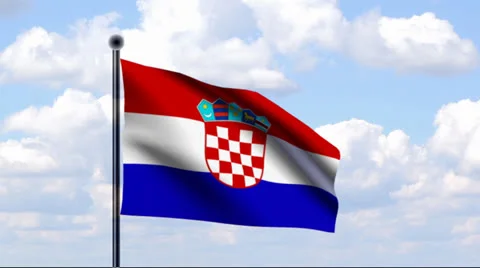 Animated Flag of Croatia Stock-Footage 25511602
