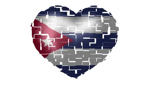 Animated flag of Cuba. Flag of Cuba animated banner. Stock Footage 146128997