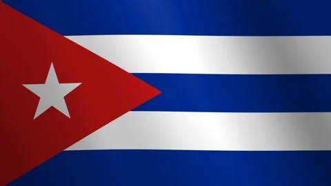 Animated flag of Cuba waving in a seamless loop. Stock Footage 319898438