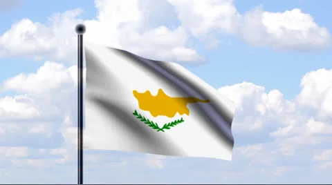 Animated Flag of Cyprus Stock Footage 25748147