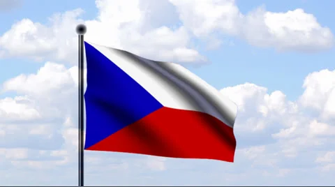 Animated Flag of Czech Republic Stock Footage 25739327