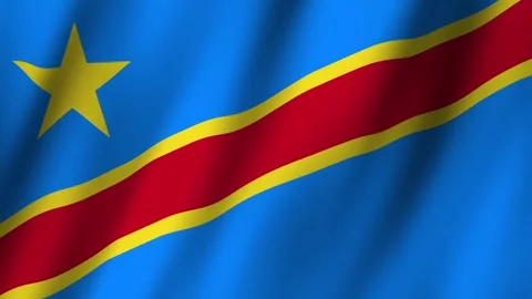Animated Flag Democratic Republic of the Congo 4k video Video stock 291889095