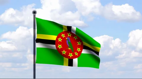 Animated Flag of Dominica Stock-Footage 25461436