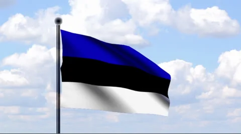 Animated Flag of Estonia Stock Footage 25468424