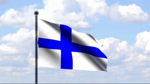Animated Flag of Finland Stock Footage 25468433