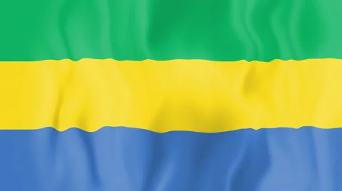 Animated flag of Gabon Stock Footage 58782294