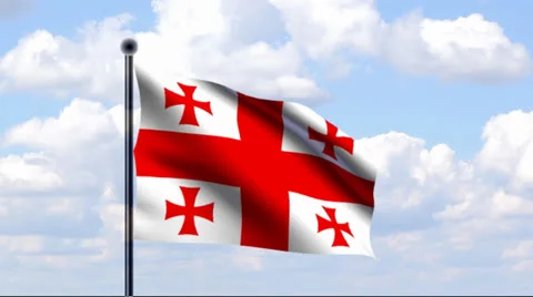 Animated Flag of Georgia Vidéo 25487721