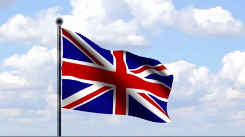 Animated Flag of Great Britain Stock Footage 25487891