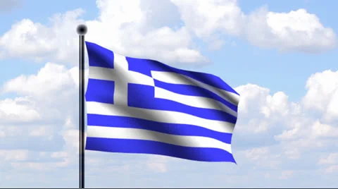 Animated Flag of Greece Vidéo 25487711