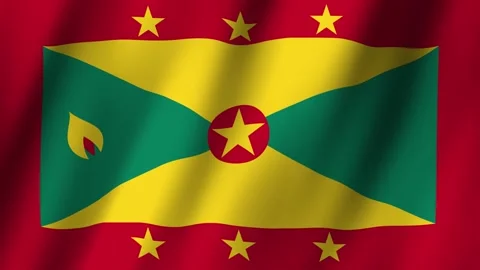 Animated Flag Grenada 4k video Stock Footage 290781107