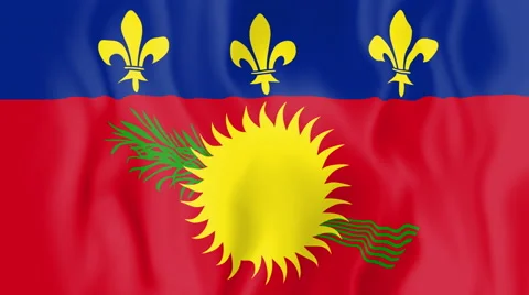 Animated flag of Guadeloupe Stock Footage 58782587