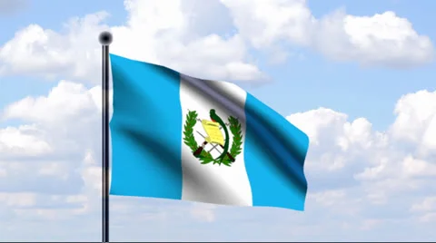 Animated Flag of Guatemala Stock Footage 25487892