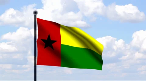 Animated Flag of Guinea-Bissau Vidéo 25487898