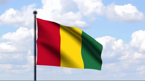 Animated Flag of Guinea Stock-Footage 25487879
