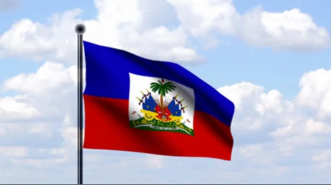 Animated Flag of Haiti Stock Footage 25487895