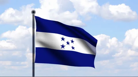 Animated Flag of Honduras Stock Footage 25487902