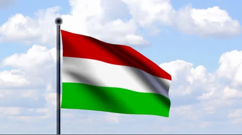 Animated Flag of Hungary Stock Footage 25741346