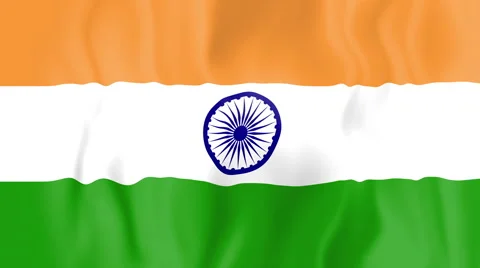 Animated flag of India Stock Footage 58783131