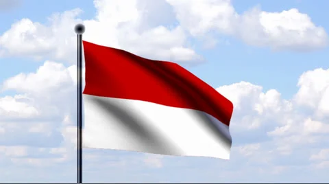 Animated Flag of Indonesia Stock-Footage 25509962