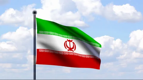 Animated Flag of Iran Stock Footage 25509976