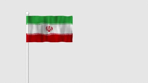 Animated Flag Of Iran On Pole With Trans... | Stock Video | Pond5