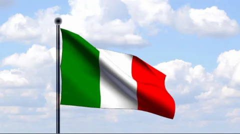 Animated Flag of Italy Stock Footage 25510257