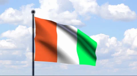 Animated Flag of Ivory Coast Vidéo 25468510