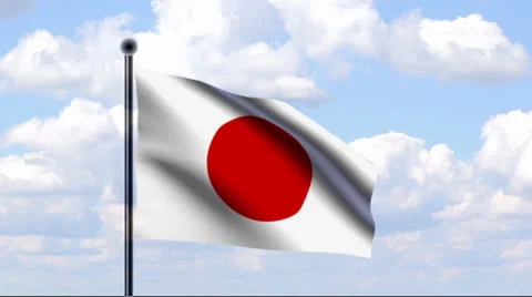 Animated Flag of Japan Stock Footage 25510457